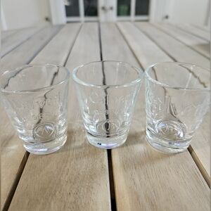 LOT of 3 Calvert Vintage Shot Glass Calvert Reserve Whiskey Clear Shot Glass.